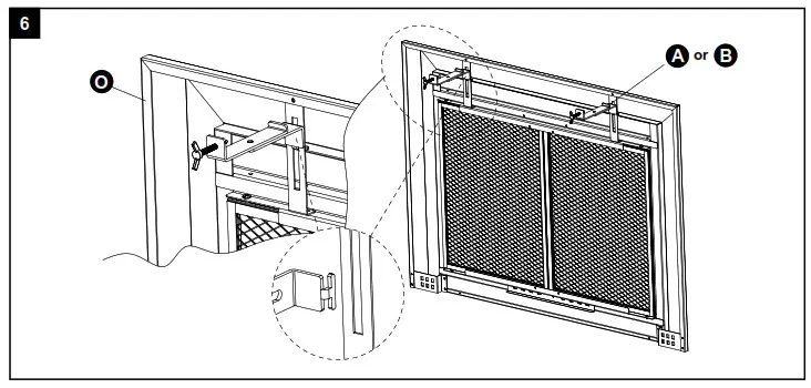 UniFlame UFPDL1307BLK Glass Fireplace Doors - 6