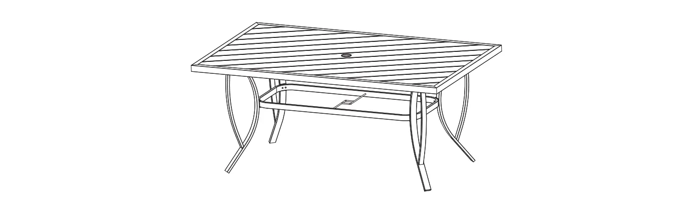 Backyard Creations Frn-313620-t Rhae Rectangular Table Instruction Manual