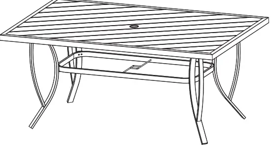 BACKYARD Creations FRN-313620-T Rhae Rectangular Table-FIG6