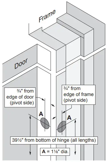 IVES Full Mortise Continuous Hinge with Removable - Prepare door