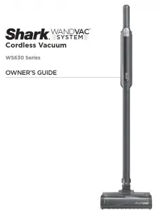 Shark Wandvac WS630 Series Cordless Vacuum Cleaner User Manual