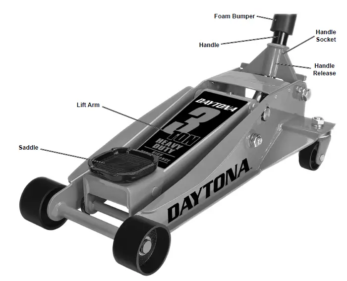 HARBOR-FREIGHT-DS300S-Daytona-Heavy-Duty-Car-Jack-Owner's-Manual-fig-1