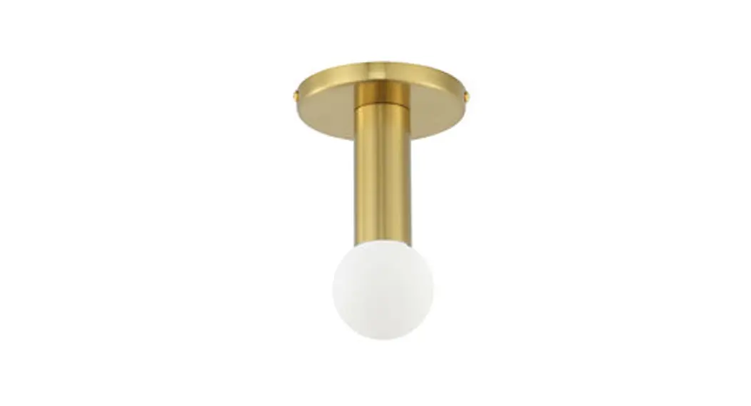 Dainolite Ads-41fh Adams 1-light 4.75-inch Aged Brass Incandescent Flush Mount Light Installation Guide