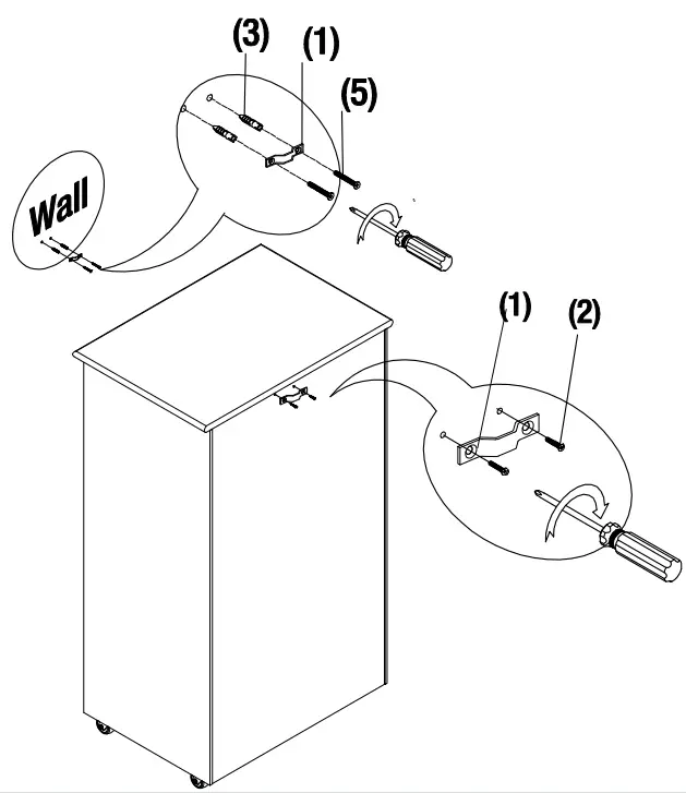 StyleWell CRF-009-WH Craft White 7 Drawer Storage Cart - Fig 6