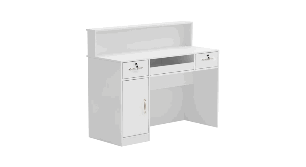 Fufu Gaga Ljy-kf250007-01 47.2-in White Modern-contemporary Reception Desk Instruction Manual
