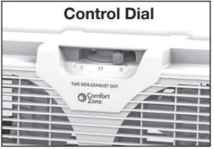 Comfort Zone CZ319 Series Twin Window Fan User Manual - Control Dial