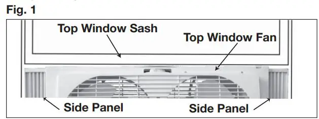 Comfort Zone CZ319 Series Twin Window Fan User Manual - Installation for Double Hung Window