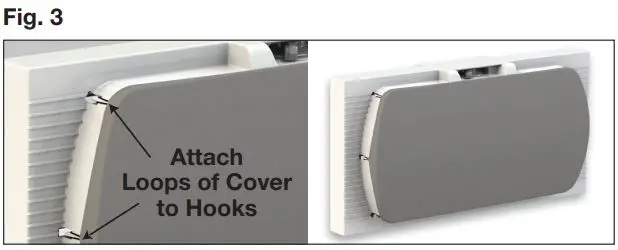 Comfort Zone CZ319 Series Twin Window Fan User Manual - Removable Fabric Cover