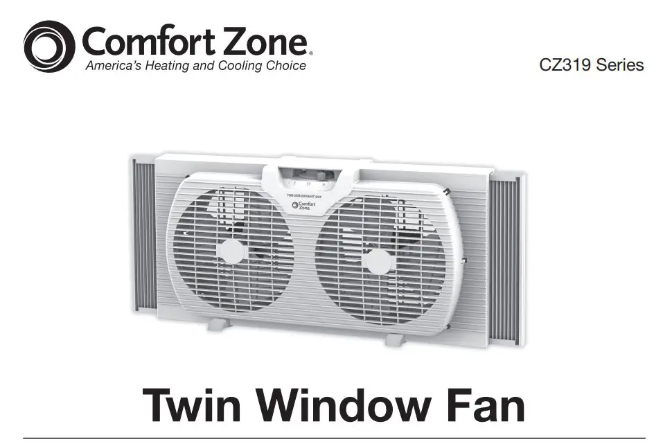 Comfort Zone CZ319 Series Twin Window Fan User Manual