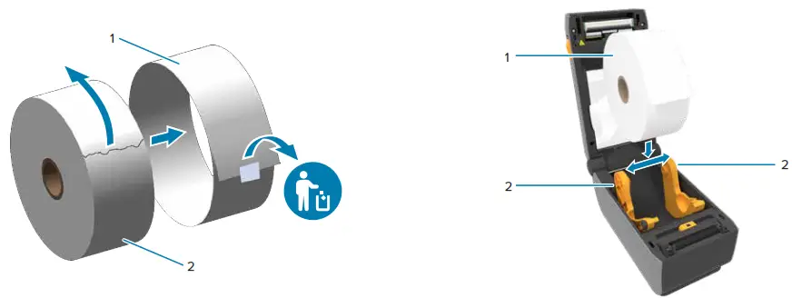 ZEBRA ZD411D Desktop Printer - Cargar panel