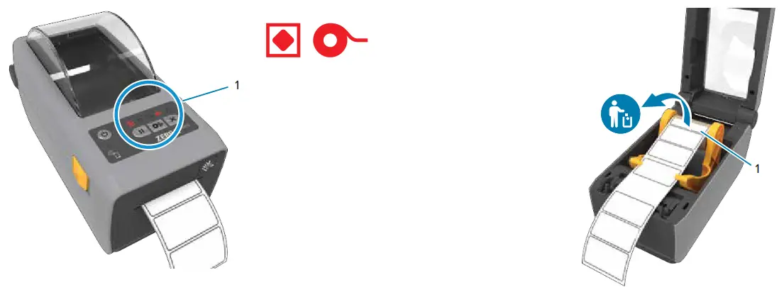 ZEBRA ZD411D Desktop Printer - Media Out