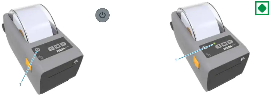 ZEBRA ZD411D Desktop Printer - Power On