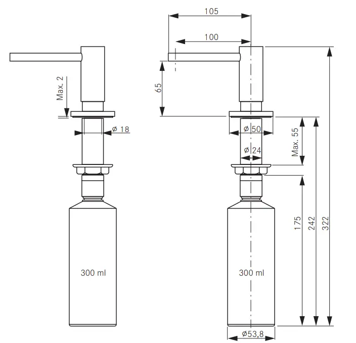 FRANKE ACTIVE Soap Dispenser 2
