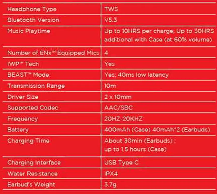boAt 131 Wireless Gaming Earbuds for Gamers 7
