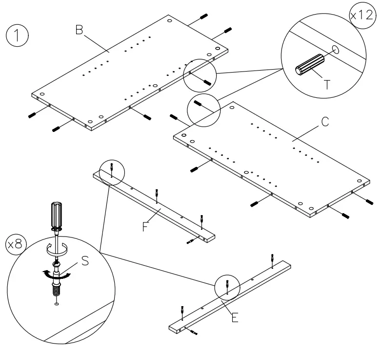 ASHLEY W27548 54 Inch Arlenbry TV Stand - fig 2