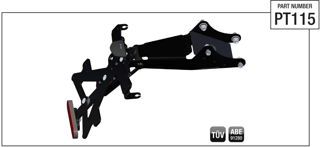 rizoma PT115 License Plate Support For Triumph Street - Figure 1