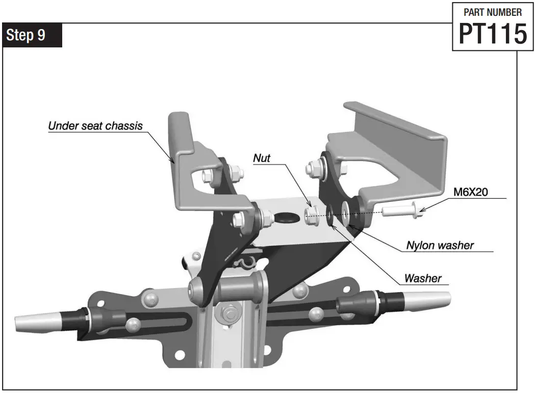 rizoma PT115 License Plate Support For Triumph Street - Figure 12