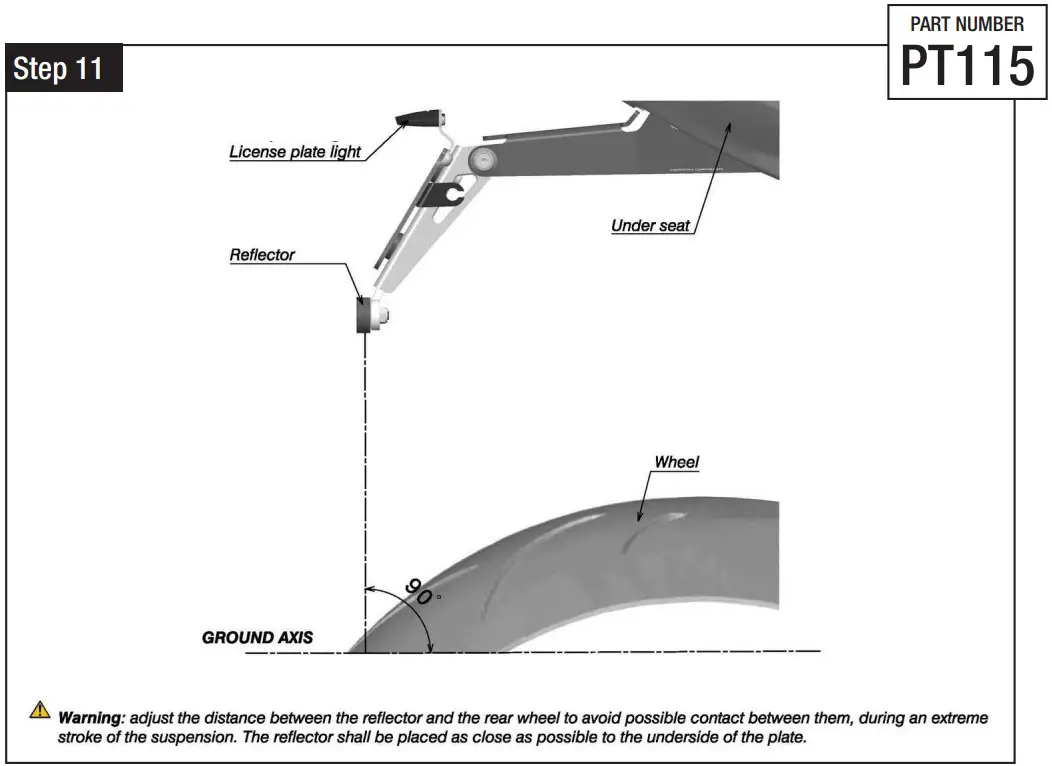rizoma PT115 License Plate Support For Triumph Street - Figure 14