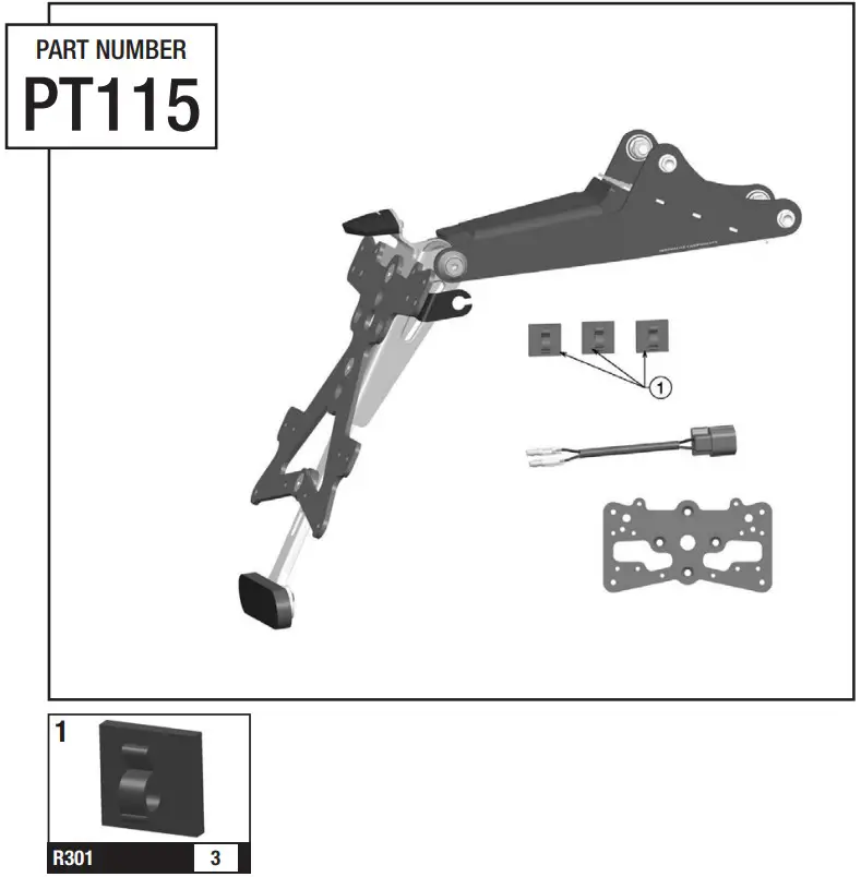 rizoma PT115 License Plate Support For Triumph Street - Figure 2