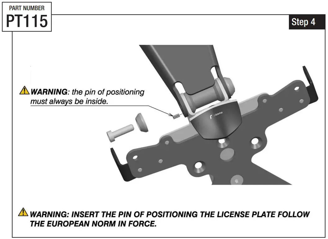 rizoma PT115 License Plate Support For Triumph Street - Figure 7