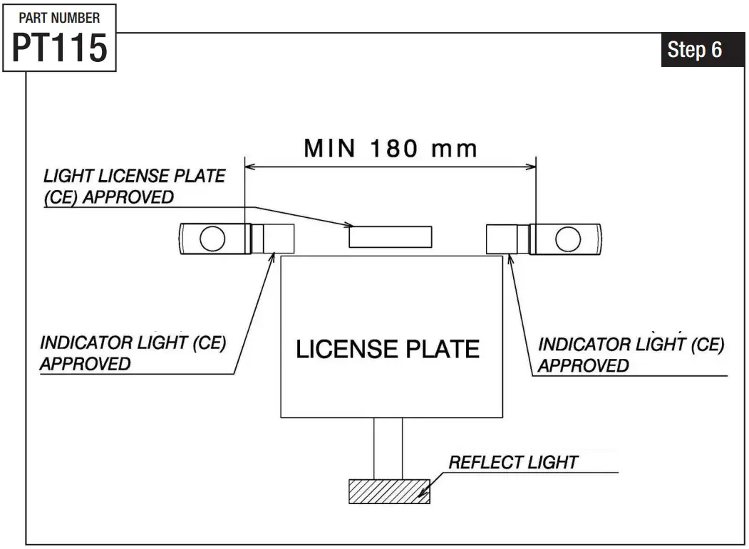 rizoma PT115 License Plate Support For Triumph Street - Figure 9