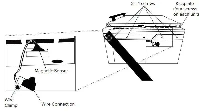 Remove the old kickplates (single unit shown)