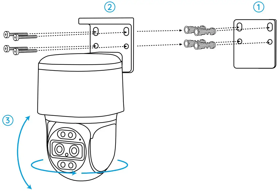 reolink TrackMix WiFi PoE 4K Dual Lens Auto Tracking PTZ WiFi Security Camera - Mount wall