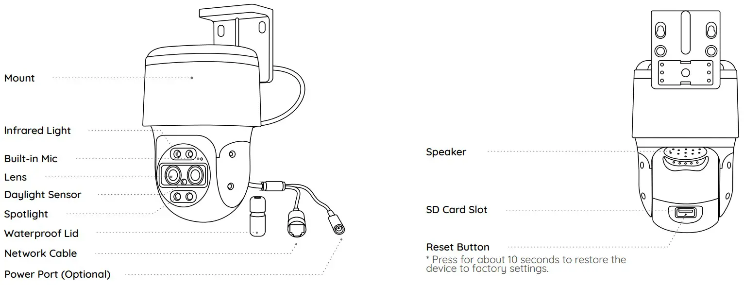 reolink TrackMix WiFi PoE 4K Dual Lens Auto Tracking PTZ WiFi Security Camera - PoE Camera