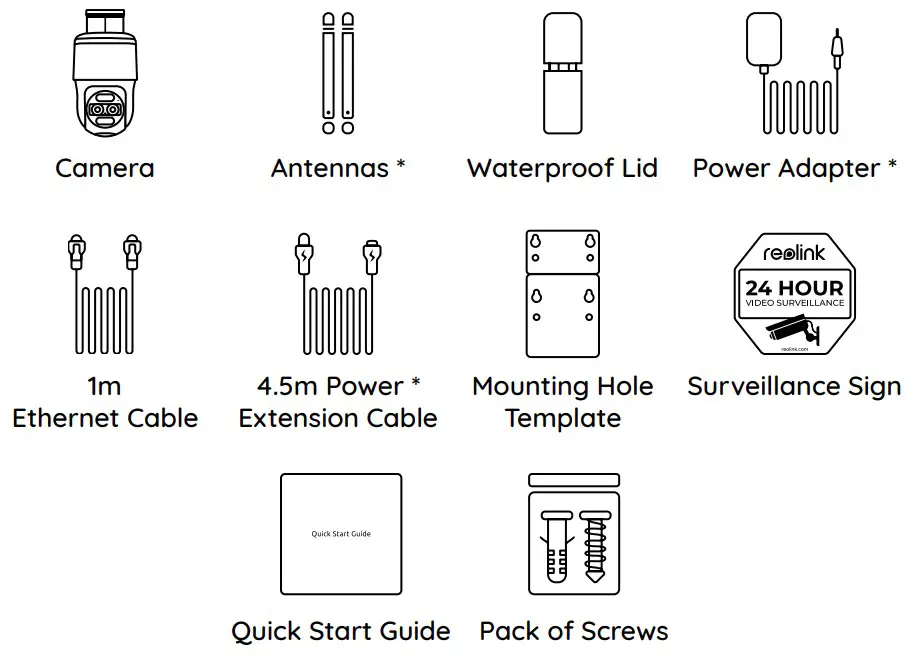 reolink TrackMix WiFi PoE 4K Dual Lens Auto Tracking PTZ WiFi Security Camera - in the Box