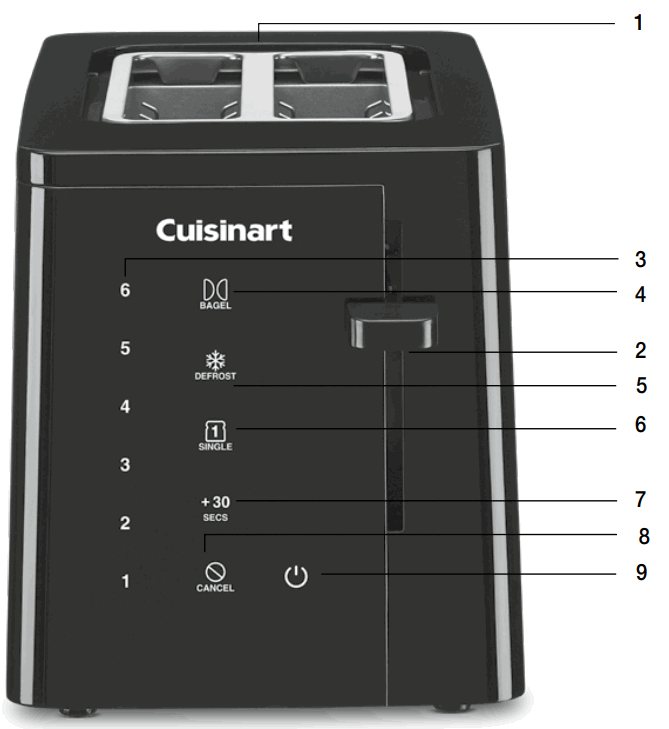 Cuisinart CPT T20 2 Slice Touchscreen Toaster - FEATURES AND BENEFITS