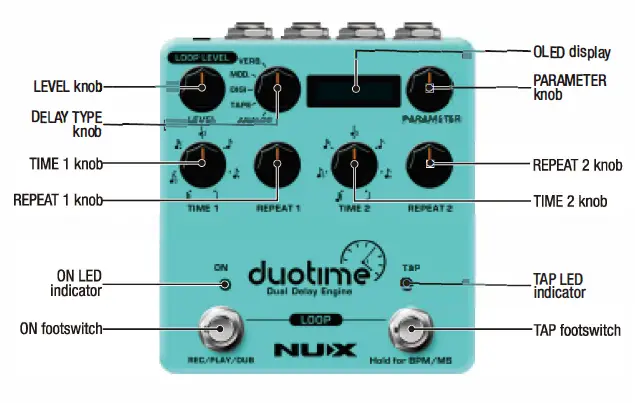 NUX NDD-6-Duotime-Dual-Delay-Engine-Pedal-fig- (1)