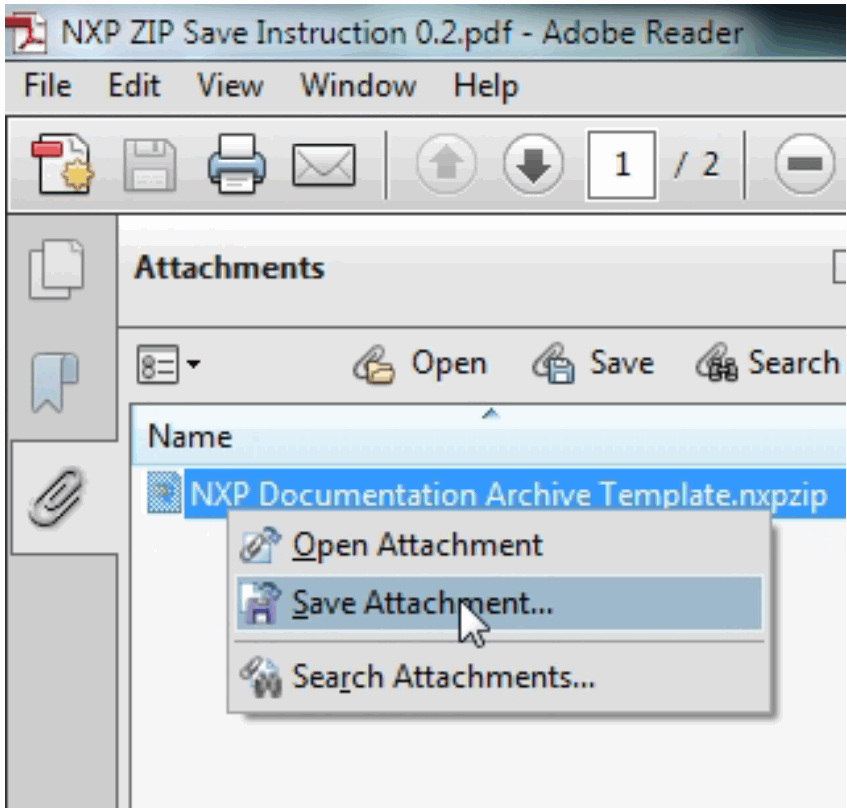 NXP Secure Access Rights APP - Save attachment 1