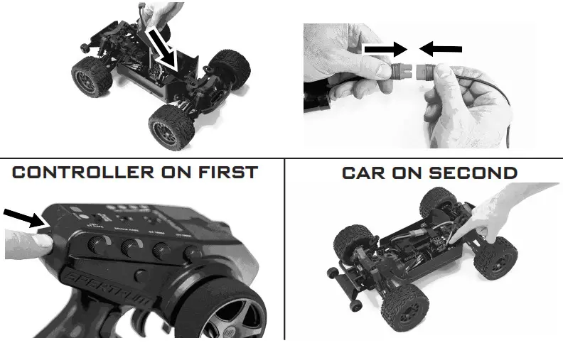 ARRMA ARA4305V3 BLX RC Vehicle - Connect ESC and Power On