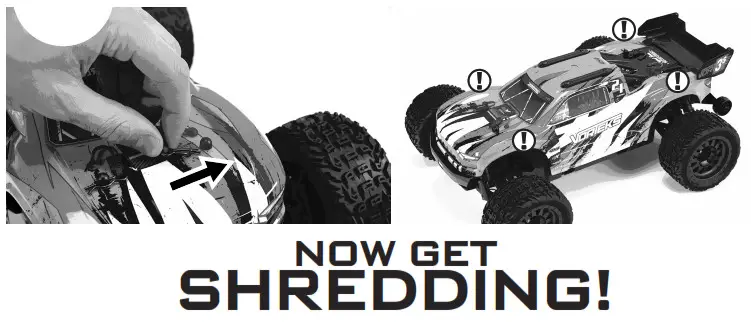 ARRMA ARA4305V3 BLX RC Vehicle - Install Car Body