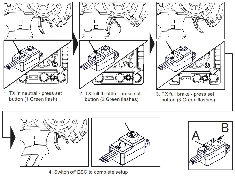 ARRMA ARA4305V3 BLX RC Vehicle - Throttle Setup