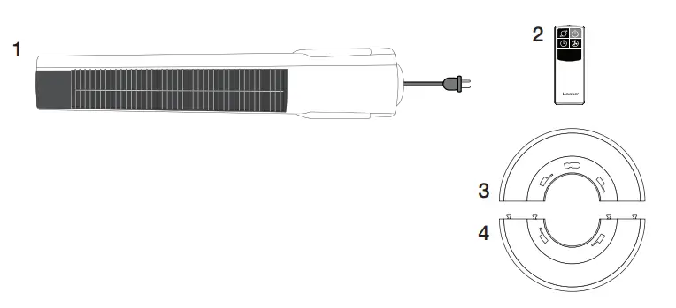 Lasko T38400 Electric Oscillating Hybrid Tower Fan-Parts Included