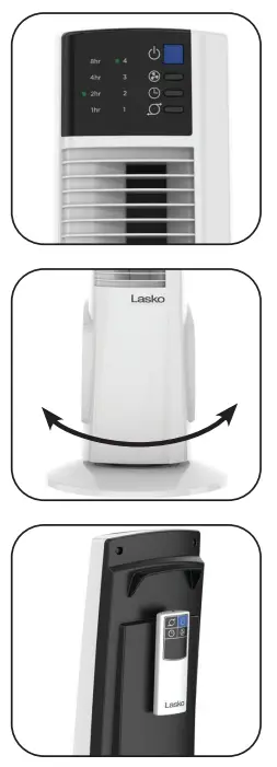 Lasko T38400 Electric Oscillating Hybrid Tower Fan-T38415