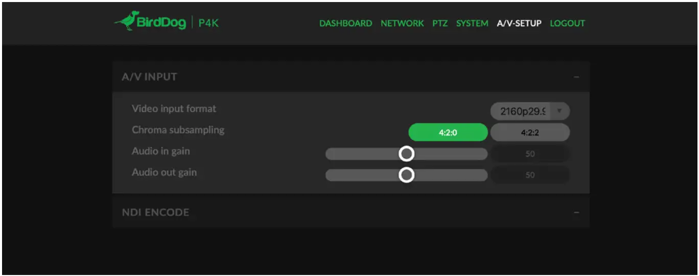 BirdDog P4K - A Release 4K Full Bandwidth NDI--Input