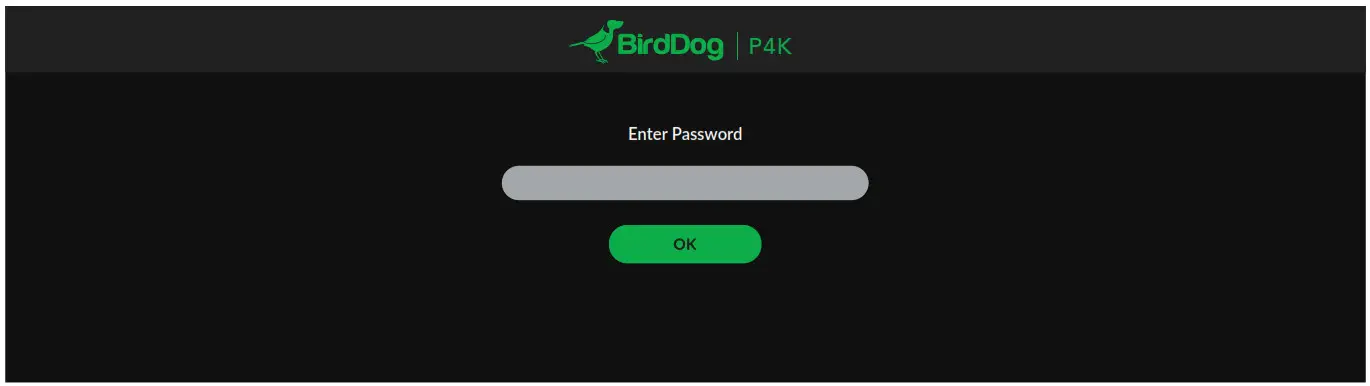 BirdDog P4K - A Release 4K Full Bandwidth NDI-- management
