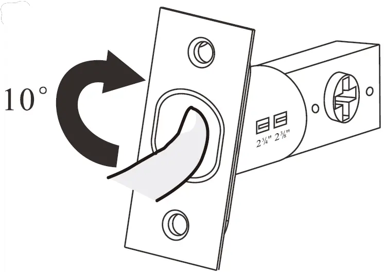 Is the slotted hole centered in the door hole 04