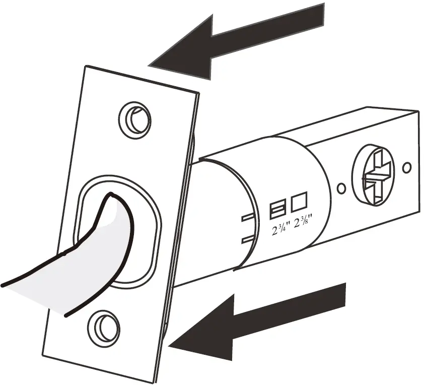 Is the slotted hole centered in the door hole 05