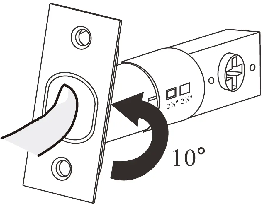 Is the slotted hole centered in the door hole 06