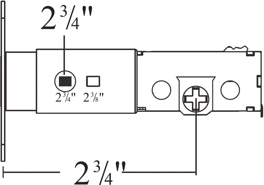 Is the slotted hole centered in the door hole 07