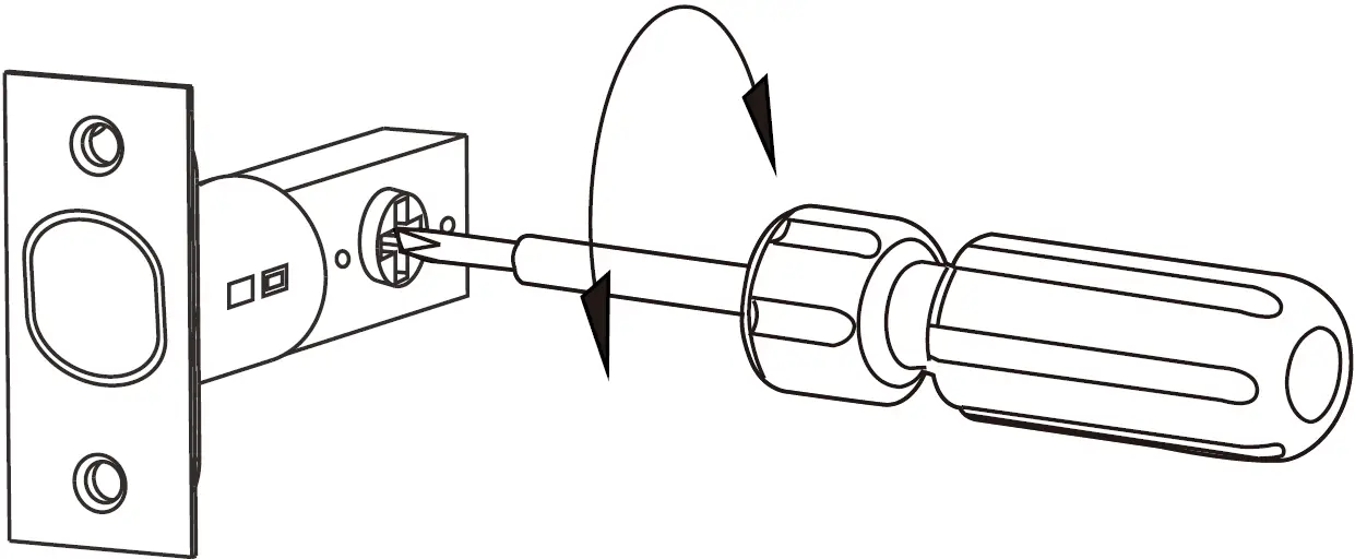 Is the slotted hole centered in the door hole 08