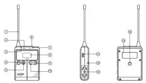 godox WMic S1 UHF Portable Real Time-Parts