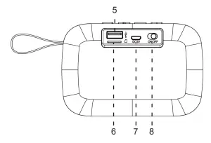 QUDO BT100 Fabric Bluetooth Speaker - Functions 2