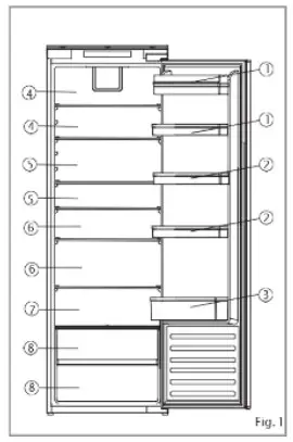 HOOVER HFLO3550E BI SD 177 Fridge- Storage