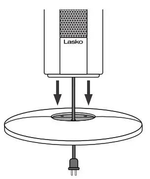 Lasko FH620 Tower Heater Fan with Remote Control- Assembly 2