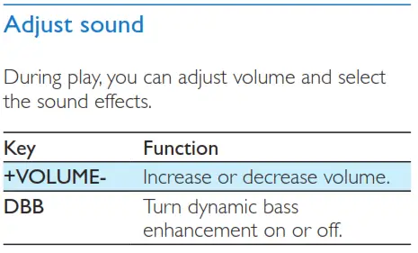 Adjust sound
