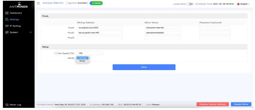 BITMAIN S19a Pro Server Bitcoin Miner Installation Guide Fig12